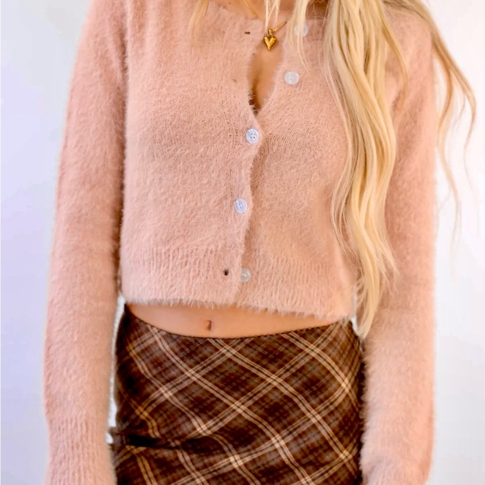 Pink Sweater Cardigan